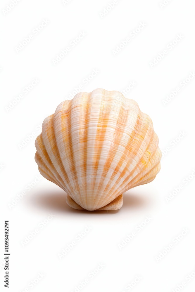 A beautiful, intricately patterned seashell is prominently displayed against a clean white background, This image can be used for beach-related themes, decor, or marine educational materials, A beautiful, intricately patterned seashell is prominently displayed against a clean white background, This image can be used for beach-related themes, decor, or marine educational materials,