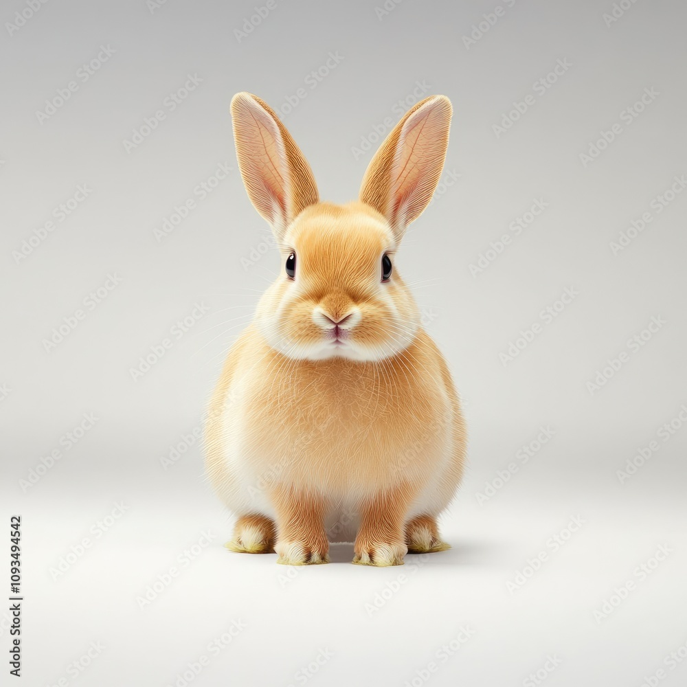 Cute fluffy bunny sitting on a smooth surface with soft lighting, showcasing its adorable features and fluffy coat in a serene studio setting with an elegant background Cute fluffy bunny sitting on a smooth surface with soft lighting, showcasing its adorable features and fluffy coat in a serene studio setting with an elegant background