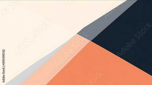 simple geometric background with the colors white peach dark blue light orange and gray