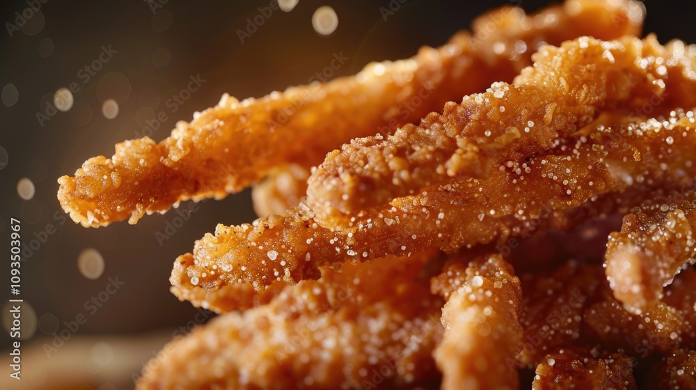 A plate of crispy fried foods sits atop a rustic wooden table A plate of crispy fried foods sits atop a rustic wooden table