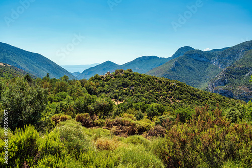 Historic Mardaki Monastery in Mountain Landscape photo