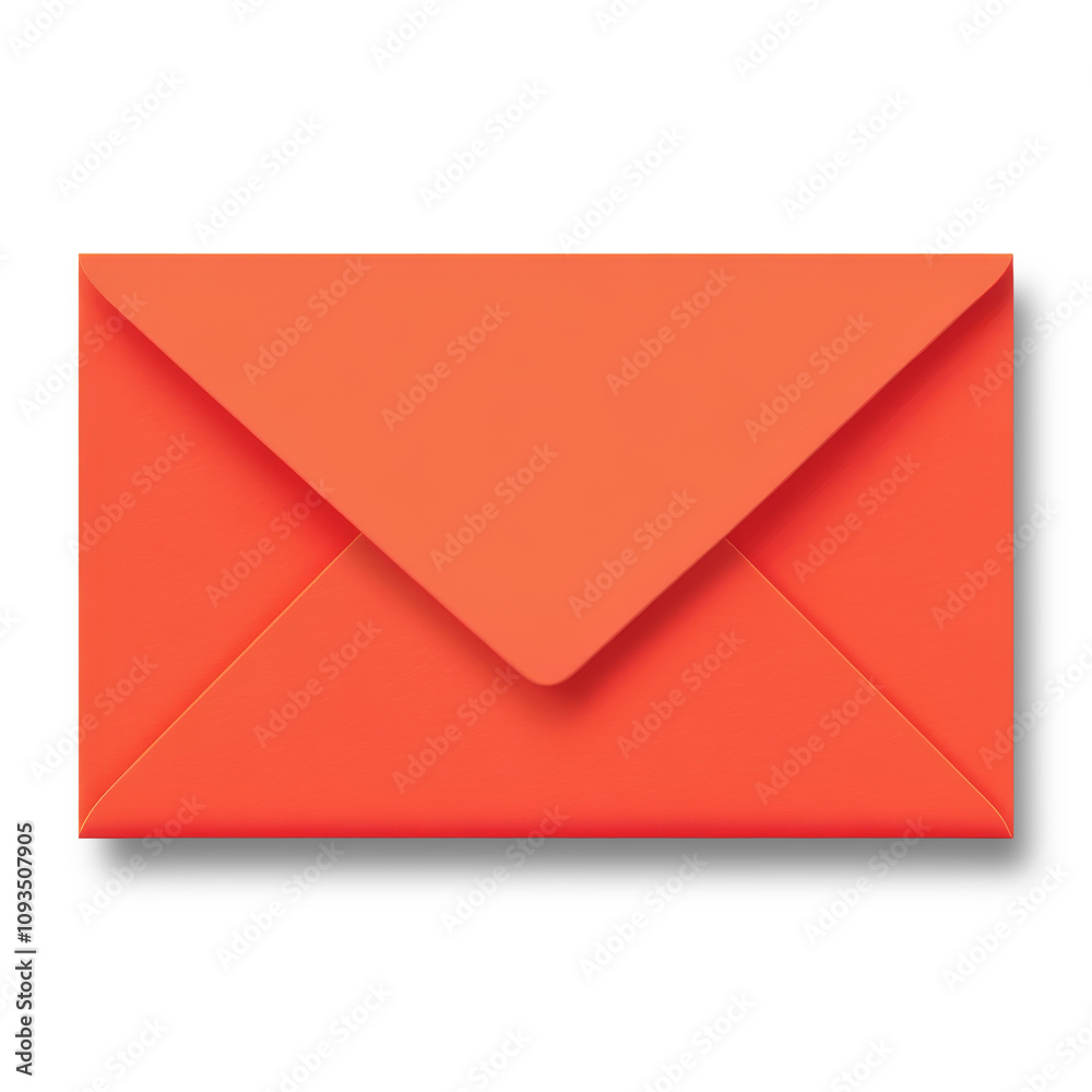 Closed red envelope isolated on transparent background representing communication Closed red envelope isolated on transparent background representing communication