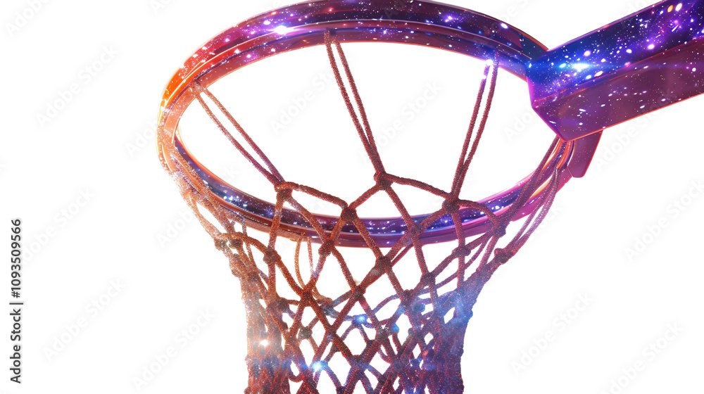 Galactic Basketball Scene on transparent background PNG. Galactic Basketball Scene on transparent background PNG.