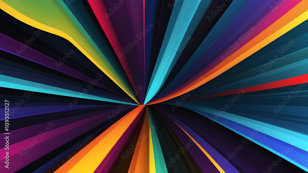 custom made wallpaper toronto digitalColorful stripes converging into central vanishing point creating dynamic abstract background
