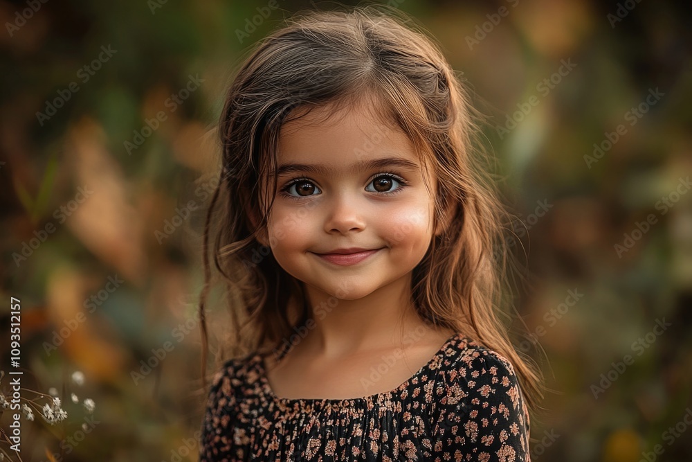 A young girl smiling directly into the camera lens A young girl smiling directly into the camera lens