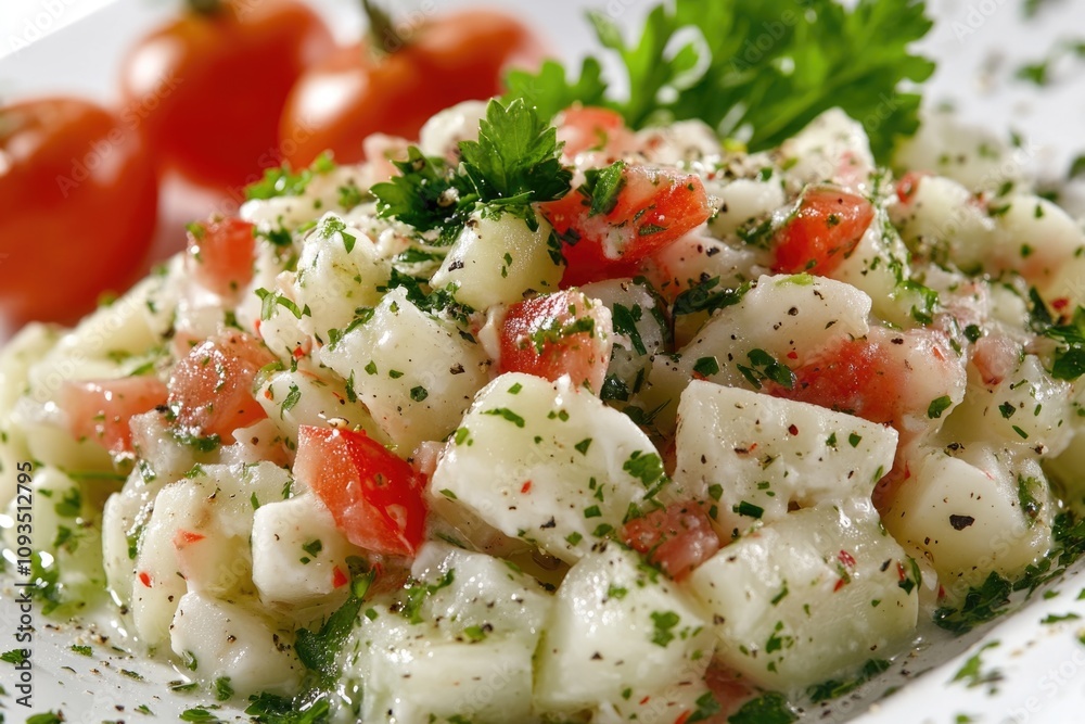 Fresh ingredients and ripe tomatoes on a plate Fresh ingredients and ripe tomatoes on a plate