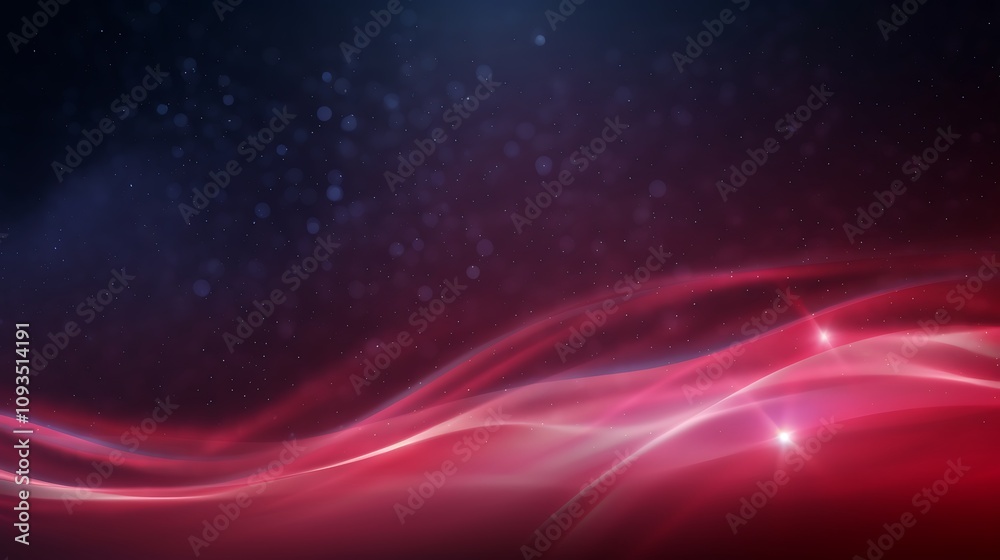 Fototapeta premium Abstract Red Waves Dark Background Design