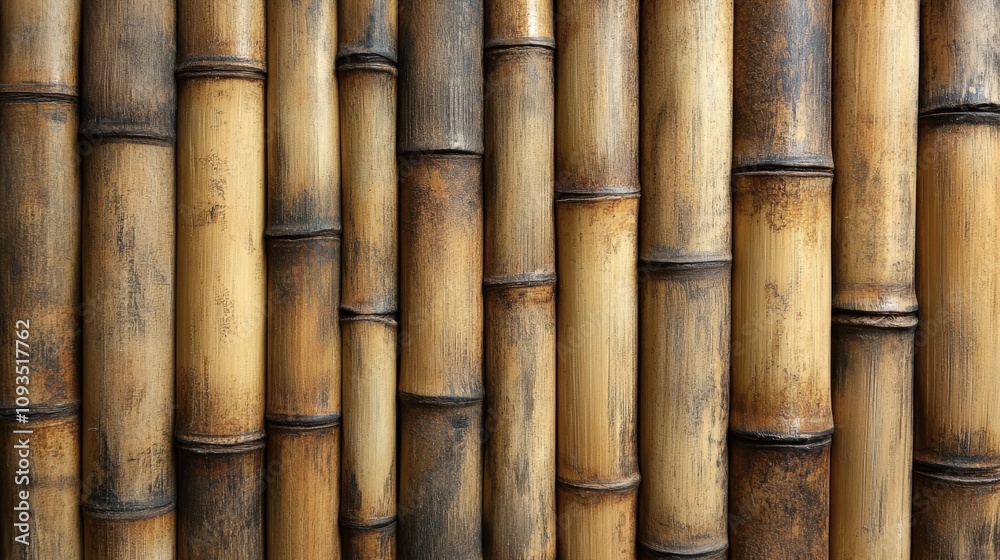 Textured Bamboo Wall with Natural Rustic Charm Textured Bamboo Wall with Natural Rustic Charm