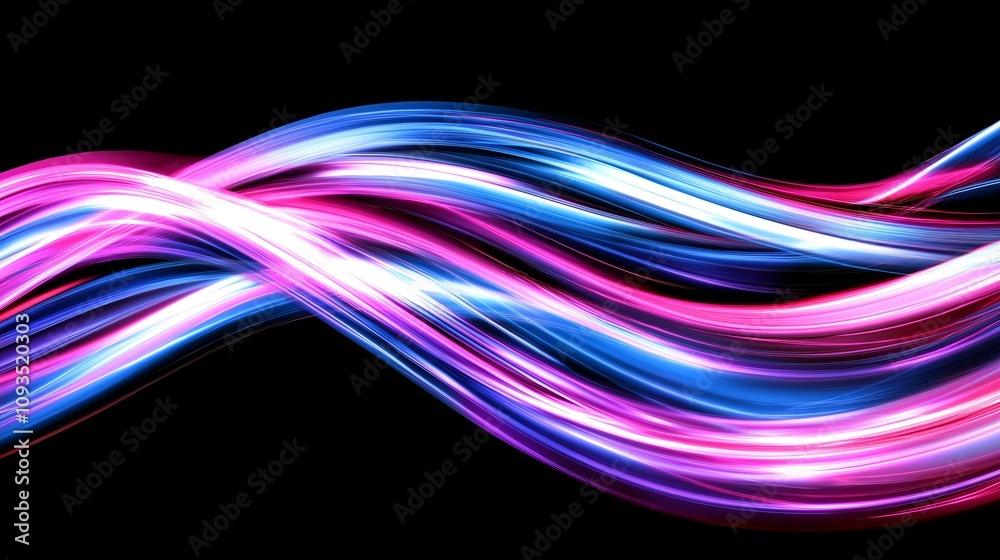 Streaks of Light Painting Across a Black Background Streaks of Light Painting Across a Black Background
