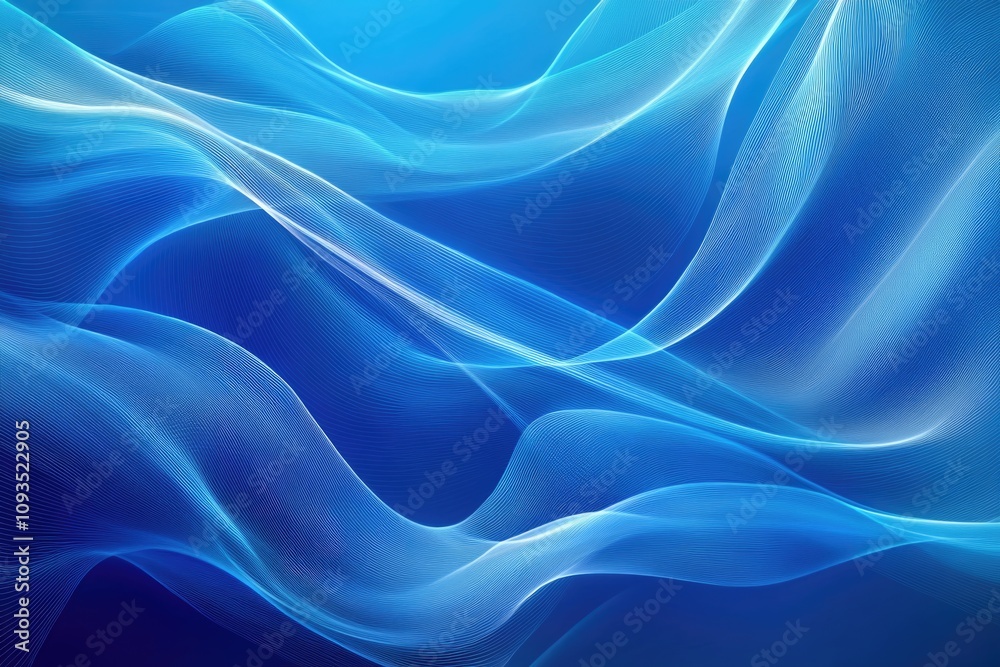Obraz premium Blue abstract background featuring wavy lines