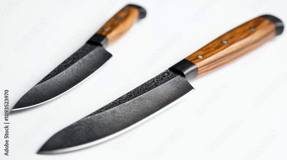 A pair of knives placed together A pair of knives placed together