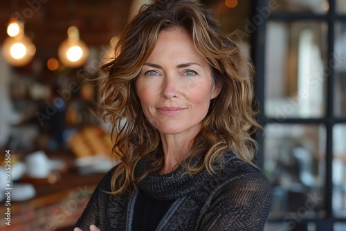 Wallpaper Mural Middle-Aged Professional Woman Smiling with Arms Crossed in Office Setting Torontodigital.ca