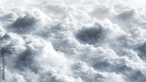 A texture of soft fluffy clouds arranged in layers photo