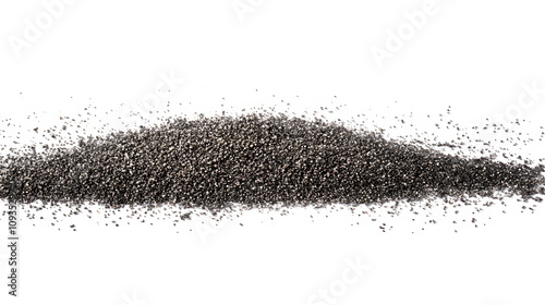 texture of fine sandpaper with tiny grains, placed on a pure white background photo