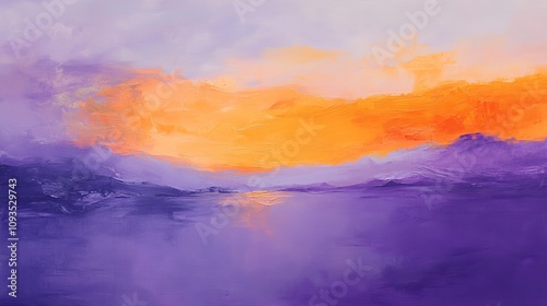 Wallpaper Mural Abstract sky: sunset in purple and orange  Torontodigital.ca