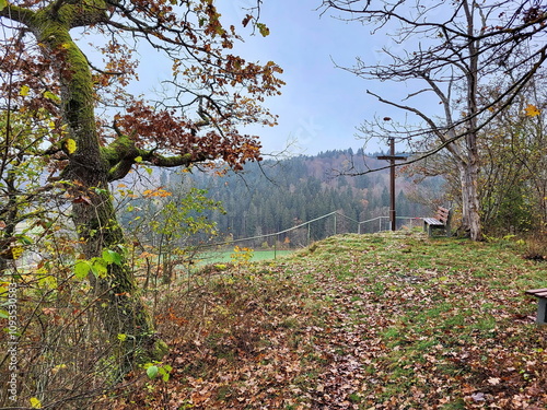 Das Felsenschloss bei Gammertingen ist ein natürlich entstandener Natursteinbogen. Die Felsformation ist durch Erosion entstanden, also ein beeindruckendes Naturwunder. photo