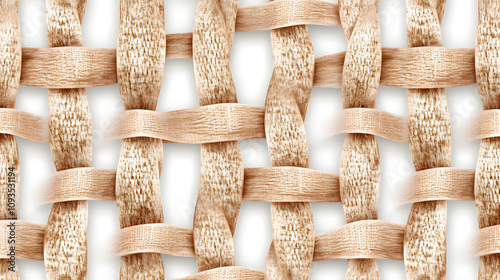 Wallpaper Mural realistic texture of woven burlap fabric with visible fibers Torontodigital.ca