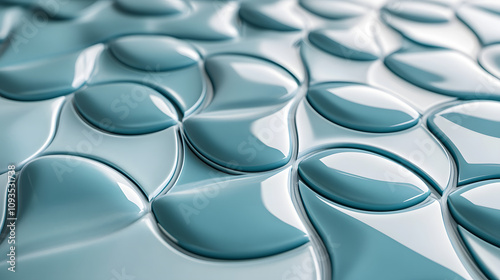 Wallpaper Mural A pattern of geometric 3D tiles with a matte finish Torontodigital.ca