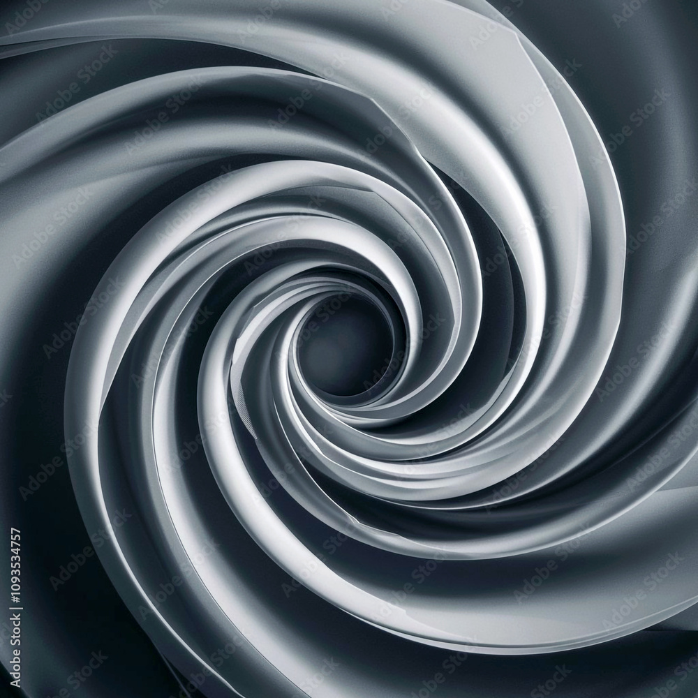 Gradients flow in circular swirls creating a vortex-like grayscale design with smooth and ethereal qualities. Gradients flow in circular swirls creating a vortex-like grayscale design with smooth and ethereal qualities.