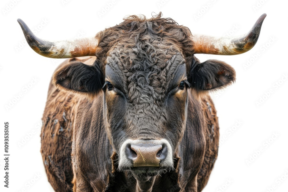 Naklejka premium Angus cow isolated