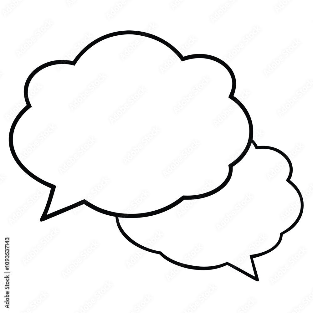 Blank empty speech bubbles vector illustration Blank empty speech bubbles vector illustration