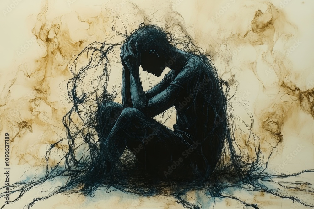 Fototapeta premium Tangled Mind, Anxiety Disorders