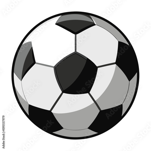 Vector Isolated Realistic Soccer Ball over white