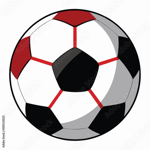 Vector Isolated Realistic Soccer Ball over white