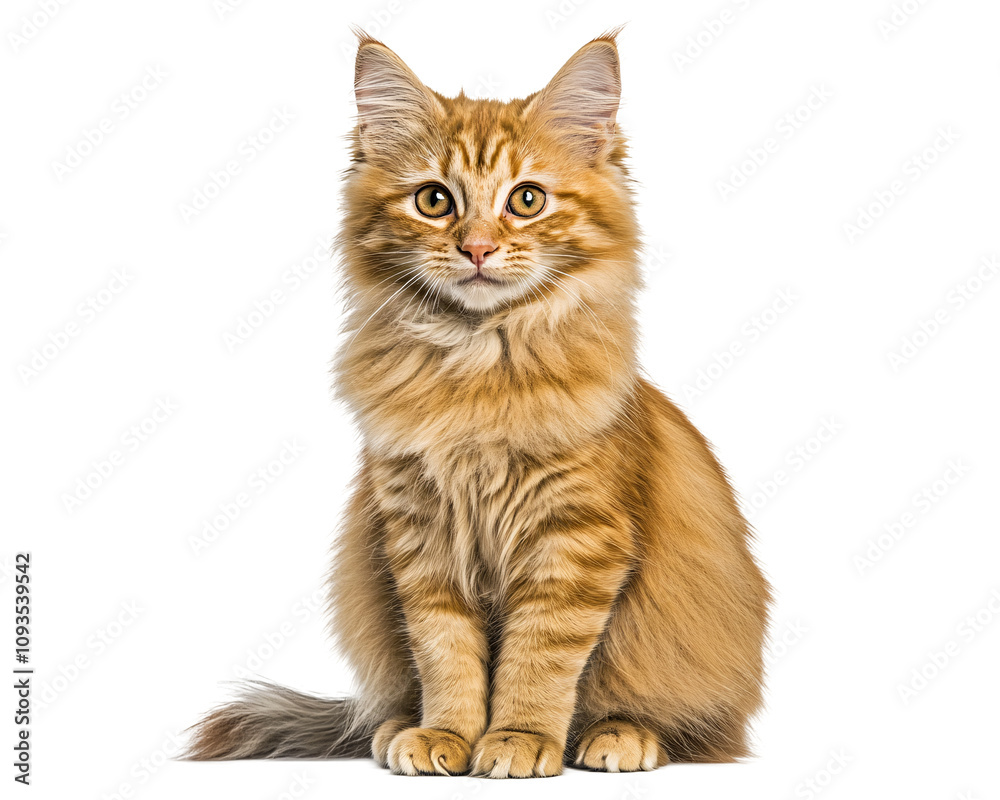 Fototapeta premium a cat sitting looking at the camera