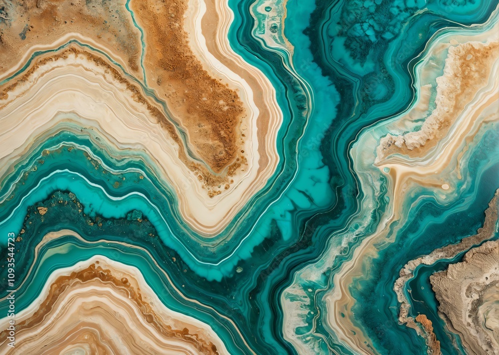 Chrysocolla Stone with Oceanic Tones Earthy Accents and Intricate Organic Patterns Chrysocolla Stone with Oceanic Tones Earthy Accents and Intricate Organic Patterns