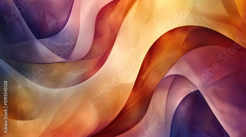  Abstract colorful wavy background in red,orange, purple beige color as wallpaper illustration, Vintage art design photo