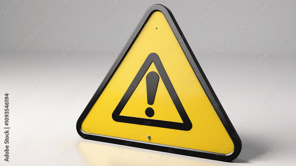 Yellow Warning Sign with Exclamation Mark Yellow Warning Sign with Exclamation Mark