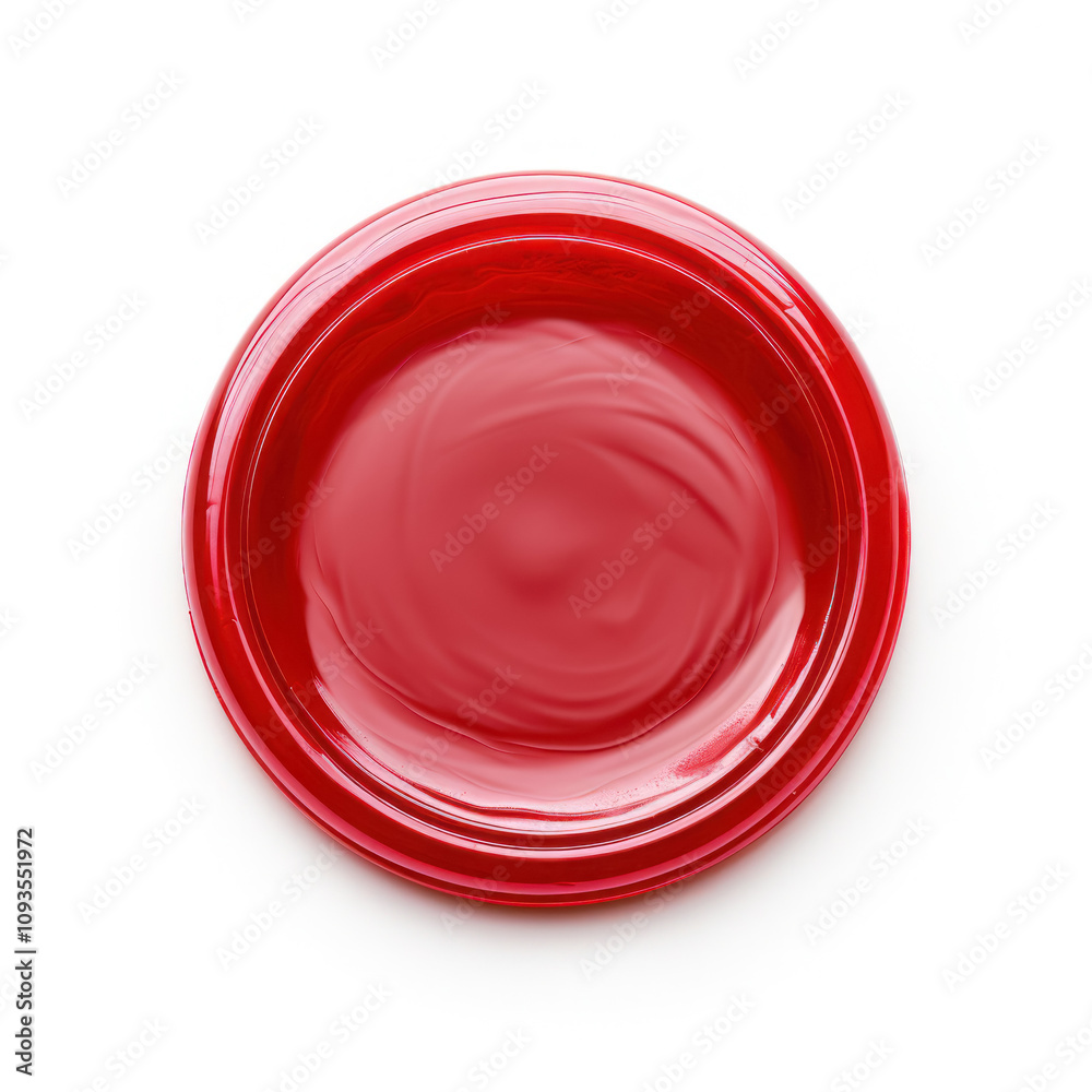 Wax seal on a white background, with a vibrant red color and detailed design, symbolizing traditional authenticity Wax seal on a white background, with a vibrant red color and detailed design, symbolizing traditional authenticity