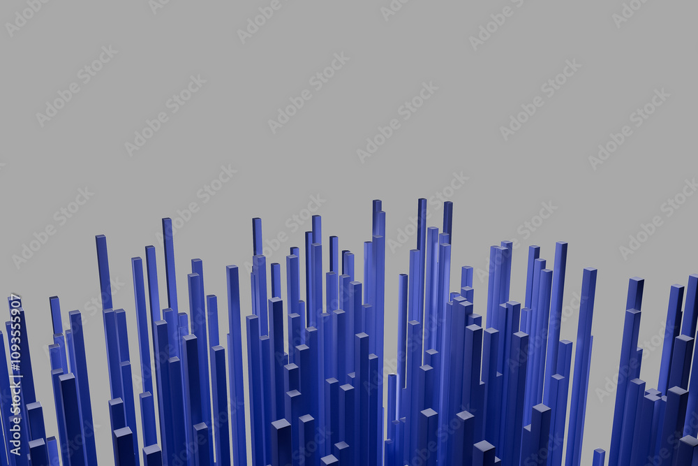 A blue and white image of a cityscape with tall buildings, 3d render illustration A blue and white image of a cityscape with tall buildings, 3d render illustration