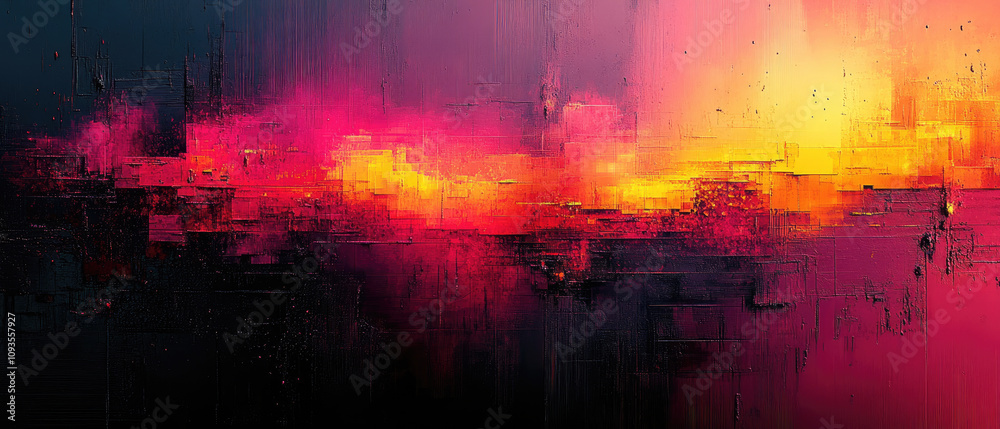 Fototapeta premium Futuristic Cityscape at Sunset
