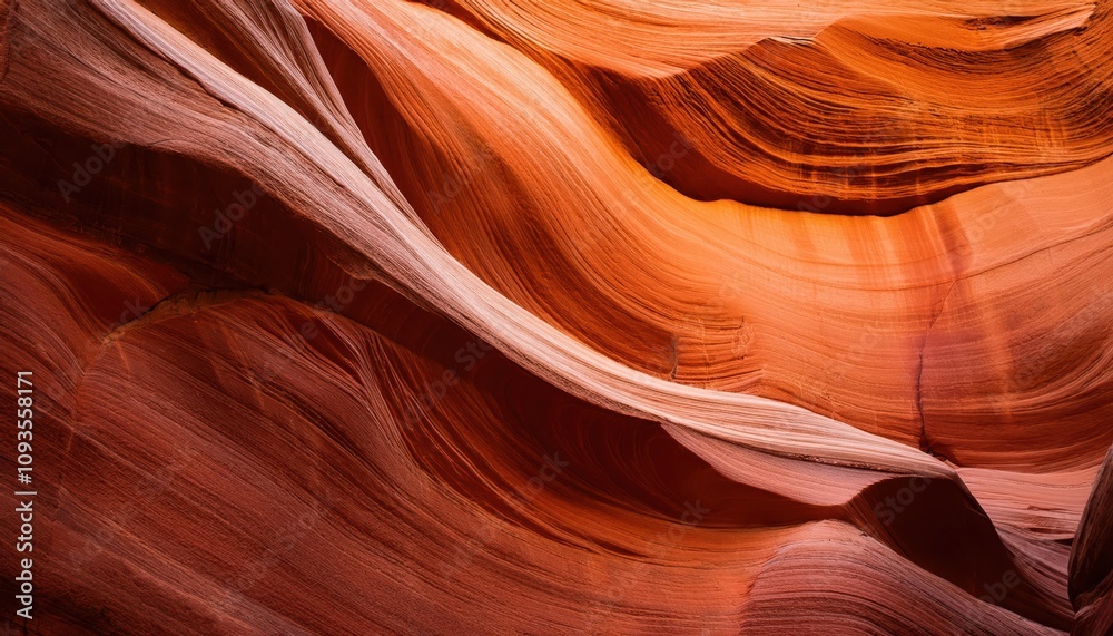 Obraz premium Majestic Curves of Antelope Canyon. Exploring Nature's Intricate Sandstone Waves and Erosional Patterns. Stunning Example of Natural Art for Photography and Geological Inspiration