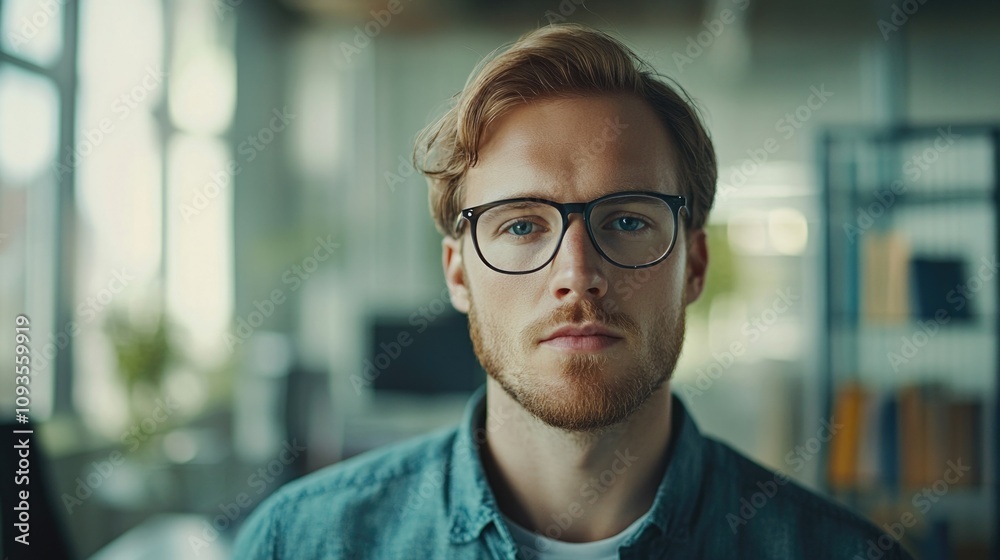 Business Professional Man With Glasses