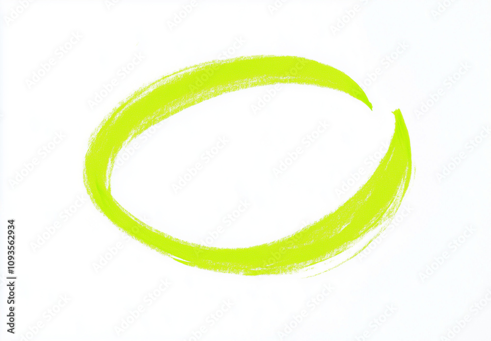 Green yellow highlighter marken pen circle draw. Isolated on white background. Green yellow highlighter marken pen circle draw. Isolated on white background.