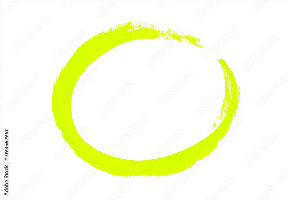 Green yellow highlighter marken pen circle draw. Isolated on white background. Green yellow highlighter marken pen circle draw. Isolated on white background.