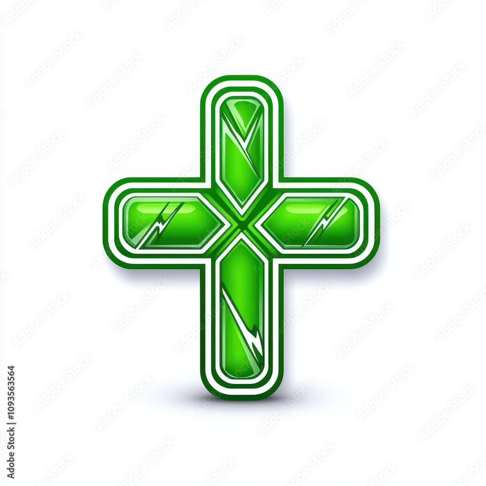 a medical cross logo, vector icon, modern geometric style, green and white, isolated on white background a medical cross logo, vector icon, modern geometric style, green and white, isolated on white background