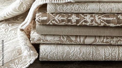 Luxurious fabric-inspired wallpaper featuring rich textures and elegant patterns for upscale decor photo