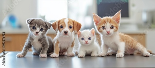 Adorable pets at the vet playful puppies and cute kittens remind us how joyful vaccinations are and highlight the importance of regular vet visits for their health and wellbeing