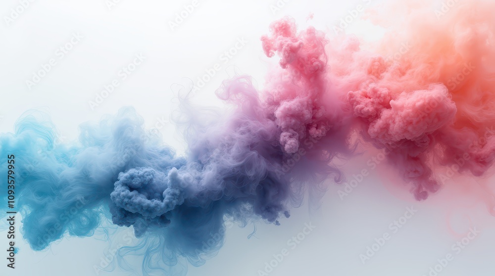 Naklejka premium Colorful Explosion of Vibrant Smoke in Abstract Background