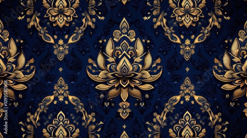 pattern with Thai textile