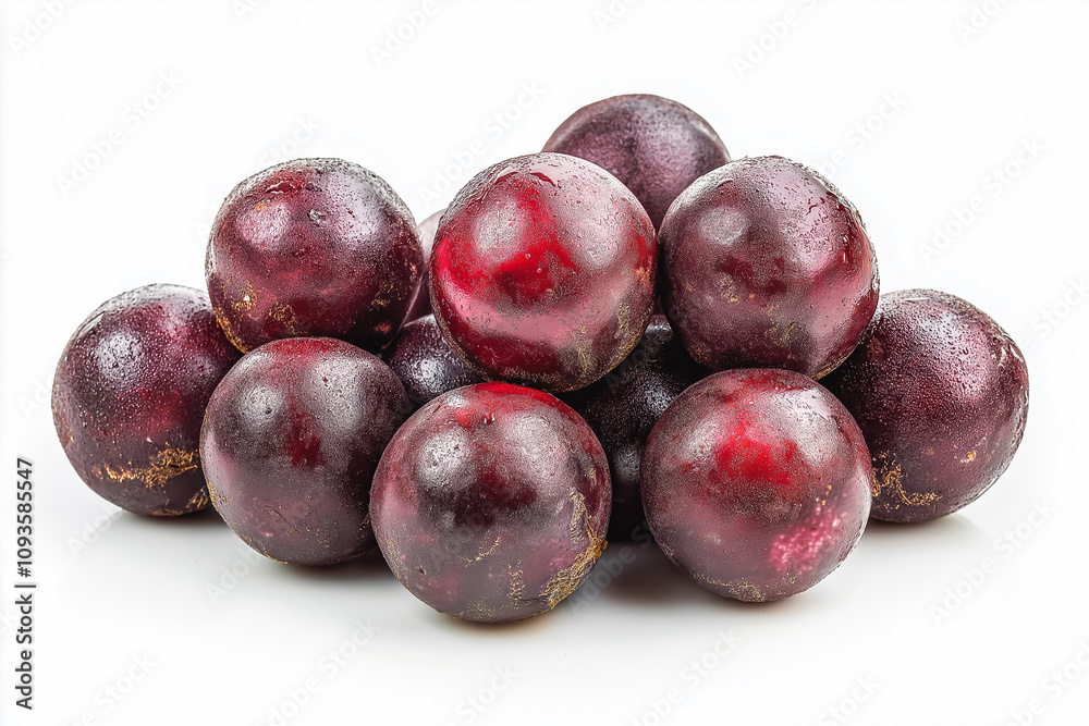 Fresh Water Chestnuts Isolated on White Fresh Water Chestnuts Isolated on White