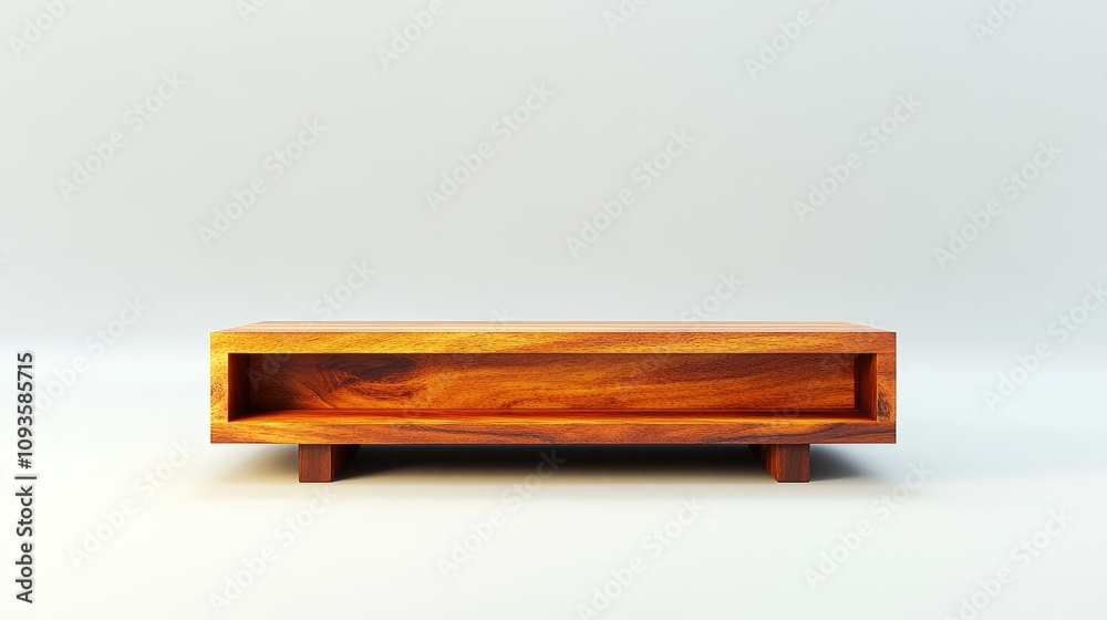 Modern Wooden Coffee Table With Open Shelf Design Modern Wooden Coffee Table With Open Shelf Design