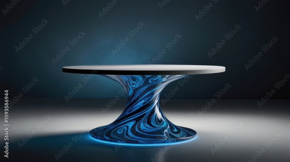 Here's a and keyword list for your stock photo, aiming for high relevance and search volume.. Futuristic pedestal with illuminated swirling base, perfect for product display. Here's a and keyword list for your stock photo, aiming for high relevance and search volume.. Futuristic pedestal with illuminated swirling base, perfect for product display.