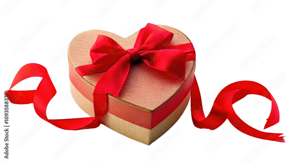 Heart-Shaped Gift Box with Red Ribbon for Valentine's Day - PNG on Transparent Background
Heart-Shaped Gift Box with Red Ribbon for Valentine's Day - PNG on Transparent Background