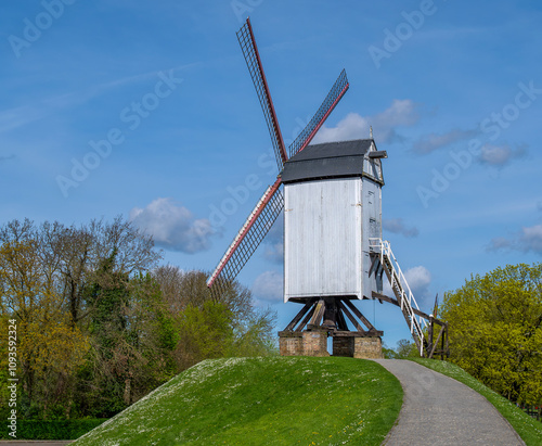 An old windmill in the country