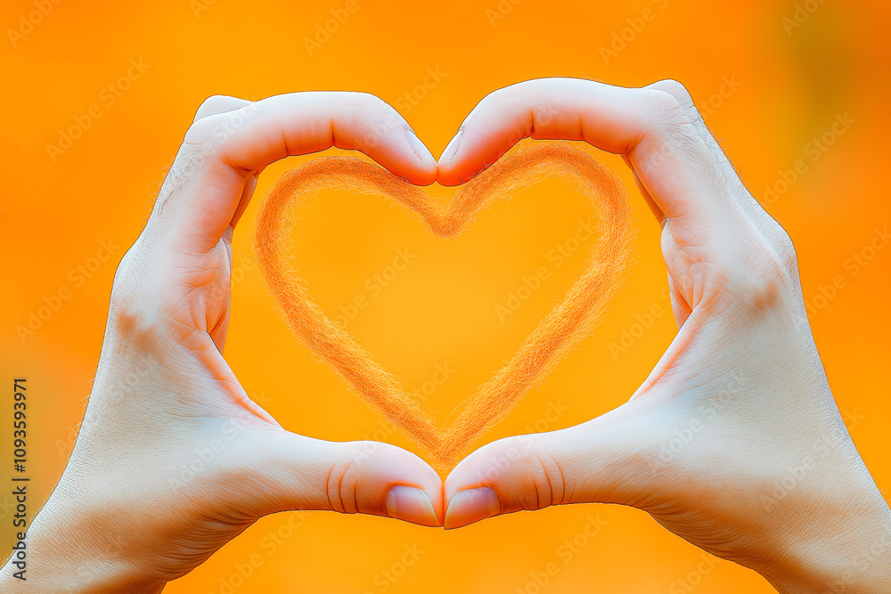 Fototapeta premium Hands Creating a Heart Shape Gesture